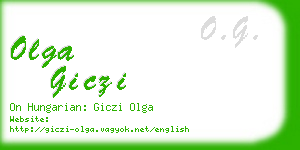 olga giczi business card